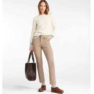 L.L.Bean Women’s NWT Original Fit Straight Leg Khaki Jeans Pants Size 12